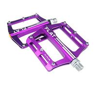 Pedales Bicicleta Ligeros MTB 8 Colores Pedal de Plataforma en Aluminio Bicicleta Carretera Pedales Ultraligero Bicicletas Accesorios la Bici(Purple)