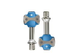 Pedales Bicicleta Pedales de Bicicleta, 2 Unidades, autoblocantes, Ligeros, con rodamiento Tipo piruleta y Placa Bloqueo, Accesorios Ciclismo(Blue)