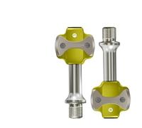 Pedales Bicicleta Pedales de Bicicleta, 2 Unidades, autoblocantes, Ligeros, con rodamiento Tipo piruleta y Placa Bloqueo, Accesorios Ciclismo(Yellow)