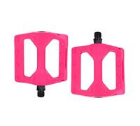 Pedales Bicicleta,Pedales MTB Componentes de Bicicleta Aprox. 10 x cm Pedal Fácil instalación Rodamiento Doble Cuerpo Nailon Ligero(Pink)