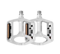 Pedales Bicicleta,Pedales MTB Pedal De Bicicleta Aleación Aluminio For Carretera, Plataforma Grande, Rodamiento DU Antideslizante(Silver White)