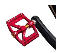 Pedales Bicicleta,Pedales MTB Pedal De Bicicleta MTB Camino La Pedales Plataforma Púrpura Aleación Aluminio 3 Rodamiento Sellado Ultraligero Bici(Red)