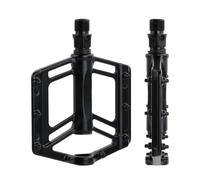 Pedales Bicicleta, Pedales MTB, Pedales Planos 9/16 Pulgadas, Aleación De Aluminio Antideslizante, Ligeros Plataforma Ancha Pedales Bicicleta Negro