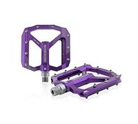 Pedales Bicicleta,Pedales MTB Utral Sellado Bicicleta de Pedales Pedales Cuerpo Aluminio for MTB Camino la 3 cojinete(Purple)