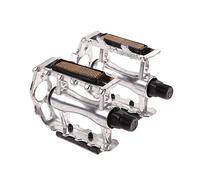 Pedales Bicicleta,Pedales Plataforma MTB 1pair Bicicleta Pedales De MTB Pedal Ciclismo Aleación Aluminio Ultra-Luz Hueco Cause Plano Pieza(Silver)