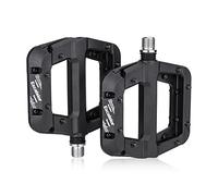 Pedales Bicicleta,Pedales Plataforma MTB Pedal De Bicicletas Fibra Nylon Plantas Planas Ultraligero Pedales Planos 9/16 Pulgadas Rodamientos Bicicleta Montaña(Black)