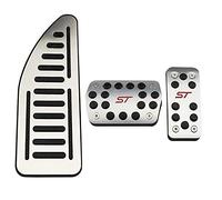Pedales Coche,Pedal Coche Cubiertas De Pedales De Coches De Acero Inoxidable Uso apto para Ford Focus 2 3 4 MK2 MK3 MK4 Kuga Escape RS ST 2005-2020 Pedal De Freno De Gas De Embrague(AT With Rest)
