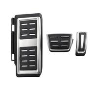 Pedales Coche Pedales LHD Para A3 8V 2013-2019 Q2 2016-2024 Freno Combustible Reposapiés Antideslizante Cubiertas Pedal Acero Inoxidable MT CYPMDW(AT with Rest)