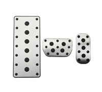 Pedales Cubierta Coche para C-HR para CHR 2016-2023 LHD Acelerador Acero Inoxidable Combustible Gas Freno Reposapiés Pedales Automóvil Cubierta Almohadilla AT(3Pcs AT with Rest)