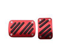 Pedales Cubierta para C5 para Aircross para Picasso 2013-2021 Cubierta Pedales Coche Piezas Acero Inoxidable Pastilla Freno Gas AT(Red)