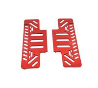 Pedales de actualización de colisión lateral en aleación de aluminio para escala 1/12 para coches RC compatibles con la serie MN (rojo)