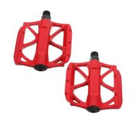 Pedales de Aleación 2 Piezas de Bicicleta de Montaña y Carretera | Plataforma Ancha, Rodamientos Sellados, Curvatura Ergonómica, Diseño de Conexión, Color Rojo