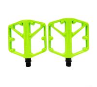 Pedales de aluminio para bicicleta de montaña con rodamientos DU y patrón de banda de rodadura antideslizante para un compromiso seguro del pedal (verde)