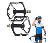 Pedales de Bicicleta,Aleación De Aluminio Rodamiento DU Accesorios De Ciclismo | Pedal Ancho para Bicicleta De Montaña Y Carretera | para Ciclismo Senderismo Ejercicio Entrenador Mujeres Hombres