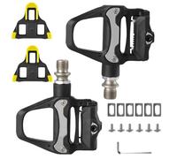 Pedales de bicicleta antideslizantes, compatibles con Shimano SPD SL Pedales SDP sin clic con rodamientos de bolas de 9/16 pulgadas para bicicleta de carretera y MTB Gravel SDS con clic, pedales sin