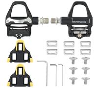 Pedales de bicicleta antideslizantes, SPD-SL y 2 Cleats compatibles con pedales Shimano SDP de 9/16" con rodamientos, pedales de clic para MTB, bicicleta de carretera y gravel