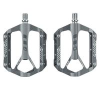 Pedales de Bicicleta, Bicycle Pedals Aluminum Alloy 3 Sealed Bearing 9/16 Inch 110x120mm 285g Multicolor Pack of 1(Grey)