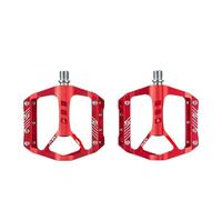 Pedales de Bicicleta, Bicycle Pedals Aluminum Alloy 3 Sealed Bearing 9/16 Inch 110x120mm 285g Multicolor Pack of 1(Red)