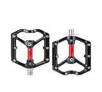 Pedales de Bicicleta, Bicycle Pedals Aluminum Alloy 9/16 Inch 380g for Mountain Road Folding City Bike MTB BMX Gold Red Titanium(Red)