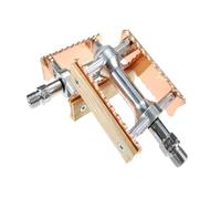 Pedales de Bicicleta, Bicycle Pedals Aluminum Alloy Bearing Platform Non-Slip Multicolor Pack of 2(Rose Gold)
