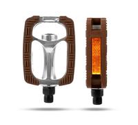 Pedales de bicicleta Classic para City/Trekking con pedales fijos antideslizantes de goma | Incluye reflectores, homologados por StVZO, comodidad, ligeros, talla única UE