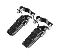 Pedales de bicicleta con diseño plegable retro para tubos de 24 mm a 38 mm (negro)