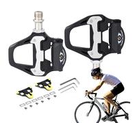 Pedales de bicicleta con juego de limpieza | Pedales autobloqueables para carreteras | Wear-Resistant Non-Slip Clipless Pedals with Adjustable Tension, Cycling Equipment for Professional & Casual Road