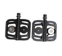 Pedales de bicicleta con rodamiento DU sellado, pedales de plataforma plana de aleación de aluminio con eje de acero y interfaz roscada universal