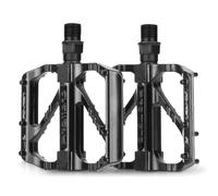 Pedales de bicicleta de 9/16 pulgadas de aluminio MTB pedales con eje antideslizante CNC aleación de aluminio antideslizante plataforma ancha pedales para bicicleta eléctrica, MTB, bicicleta plegable