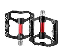Pedales de Bicicleta de aleación de Aluminio con 3 rodamientos, 1 par | Con pasadores extraíbles for un agarre seguro en bicicletas MTB, BMX y de carretera.