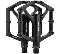 Pedales de bicicleta de aleación de aluminio con rodamiento sellado, plataforma ancha antideslizante, para ciclismo MTB de carretera, reposapiés ligeros, piezas de bicicleta (negro)