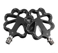 Pedales de bicicleta de aleación de aluminio ligeros con rodamientos triples sellados y picos extraíbles para un mejor agarre, amplia plataforma ergonómica adecuada para necesidades generales de