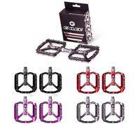 Pedales de bicicleta de aleación de aluminio, plataforma de rodamiento sellada CNC 6061 para ciclismo urbano de carretera de montaña, marcado L/R, color negro