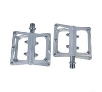 Pedales de bicicleta de aluminio CNC de 9 x 9 cm antideslizantes y planos | Peso del par de 580 g, 3 rodamientos sellados, resistencia ligera, MTB y uso en carretera, pedaleo eficiente