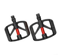 Pedales de bicicleta de carretera de aleación de aluminio con rodamientos dobles DU, banda de rodadura ligera hueca, 270 g por par, 10 x 9 x 3 cm