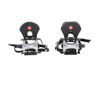 Pedales de bicicleta de ejercicios de aluminio premium con clips de punta de punta ajustable y correas no literas para el ciclo interior y las bicicletas estacionarias 9/16 Tamaño