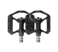 Pedales de bicicleta de fibra de carbono con diseño plegable y 3 rodamientos, plataforma ancha y clavos antideslizantes de aleación de aluminio, ultraligeros de 180 g para bicicletas de carretera