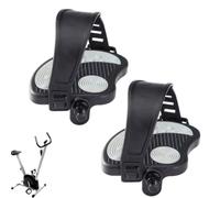 Pedales de bicicleta de interior - Pedales de correa antideslizante, pedales de bicicleta reclinados estacionarios | Pedales de bicicleta estática con correas, reemplazo de pedal de ciclo de ejercicio