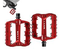 Pedales de Bicicleta de montaña, 2 Pedales Planos, DU Bearings Pedal de Plataforma Ancha de aleación de Aluminio, rodamientos DU Ligeros para Bicicletas