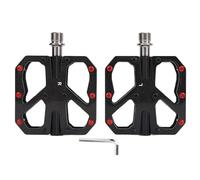 Pedales de Bicicleta de montaña Fibra de Carbono Premium Rojo Sellado Pedales de Bicicleta Anti Skid para Bicicletas de montaña y Bicicletas 2 Piezas colocadas con Llave Hexagonal