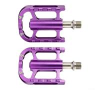 Pedales de bicicleta de plataforma ancha para montaña para paseo en grava | Aleación de aluminio CNC, clavos antideslizantes, tamaño de 11,2 x 6,8 cm, para negro, rojo, morado, verde, rosa