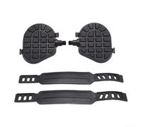 Pedales de bicicleta estacionarios construidos para entrenamiento de resistencia y uso de rehabilitación con mecanismo de rotación suave y sistema de retención de pie seguro (9/16 pulgadas)