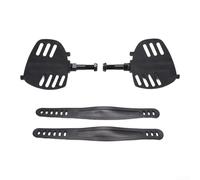 Pedales de bicicleta estática con textura antideslizante y correas ajustables, rosca de 1,27 cm, núcleo de acero para ciclismo en interiores y fitness en casa