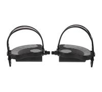 Pedales de Bicicleta Estática M14 con Correa Ajustable, Negro | Plataforma Ancha y Borde Suave, Estructura Ergonómica, Uso en Casa o Gimnasio, Instalación Fácil