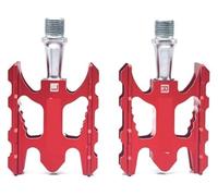 Pedales de Bicicleta, K3 Aluminum Alloy Bicycle Platform Pedals DU Bearings Multicolor 10.8x6.2cm Pack of 2(Red)