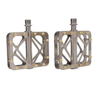 Pedales de Bicicleta Montaña Pedales Bicicleta Carretera Antideslizantes Aleación Titanio con Rodamientos Sellados DU Pedales Planos Bicicleta Plataforma BMX Pedal Plegable