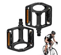 Pedales de bicicleta Mountain Bike,Pedales de bicicleta de montaña, Reposapiés de ciclismo con pedales planos, Plataforma de bicicleta antideslizante, pedal reposapiés de aleación de aluminio con
