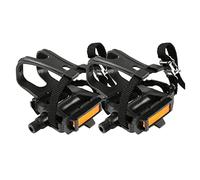 Pedales de bicicleta multiusos con clip para los dedos y correas para bicicletas de ejercicio y al aire libre, correas de repuesto