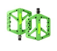 Pedales de Bicicleta, Nylon Bicycle Platform Pedals with Sealed DU Bearings Multicolor(Green)