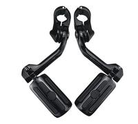 pedales de bicicleta Para Harley Para Electra Glide Para Road King Para Street Clavijas Cromadas Barra Protectora Motor Ángulo Largo Reposapiés Motocicleta(Highway PegsD)